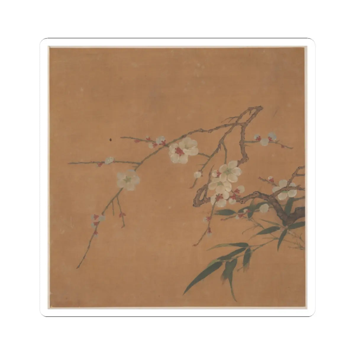 Unidentified artist - Flowering Plum and Bamboo - 17th century - STICKER Vinyl Kiss-Cut Decal