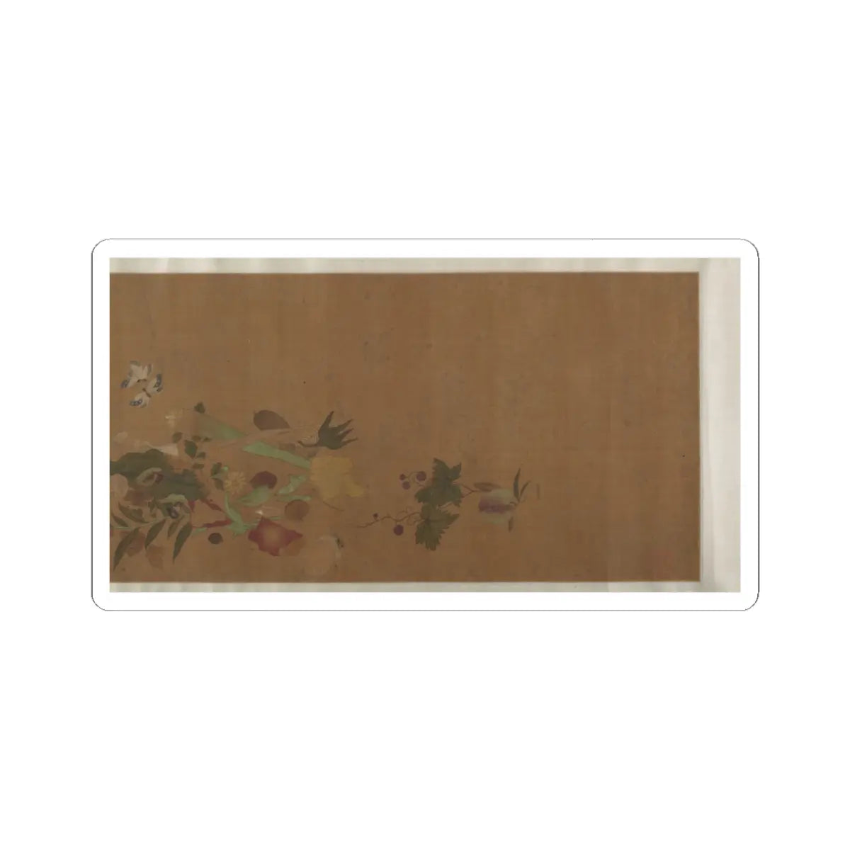 Unidentified artist - Flowers and Insects - unknown v7 - STICKER Vinyl Kiss-Cut Decal