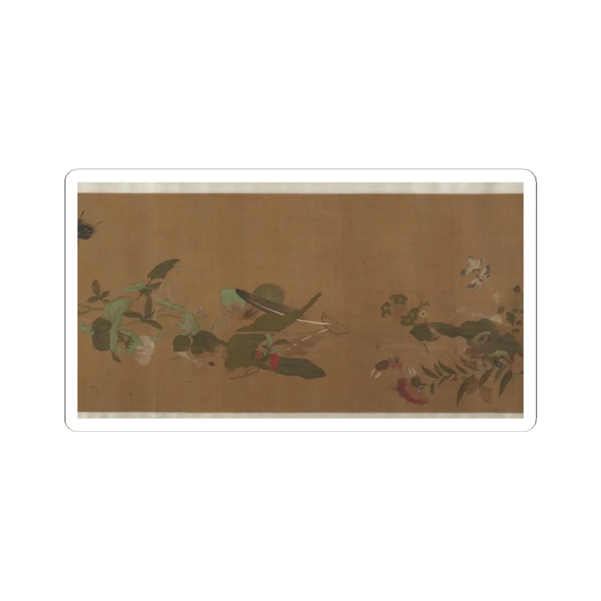 Unidentified artist - Flowers and Insects - unknown v8 - STICKER Vinyl Kiss-Cut Decal