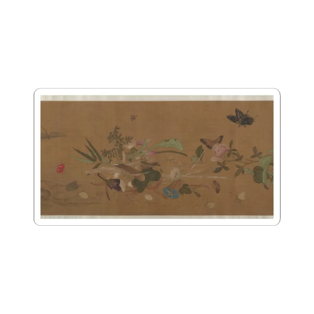 Unidentified artist - Flowers and Insects - unknown v9 - STICKER Vinyl Kiss-Cut Decal