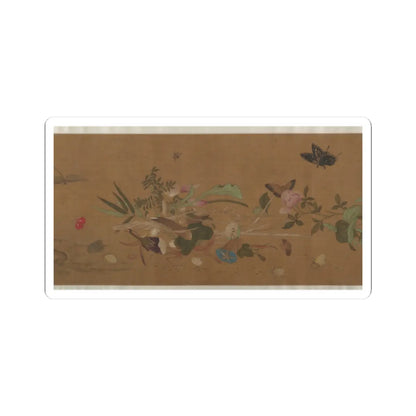 Unidentified artist - Flowers and Insects - unknown v9 - STICKER Vinyl Kiss-Cut Decal
