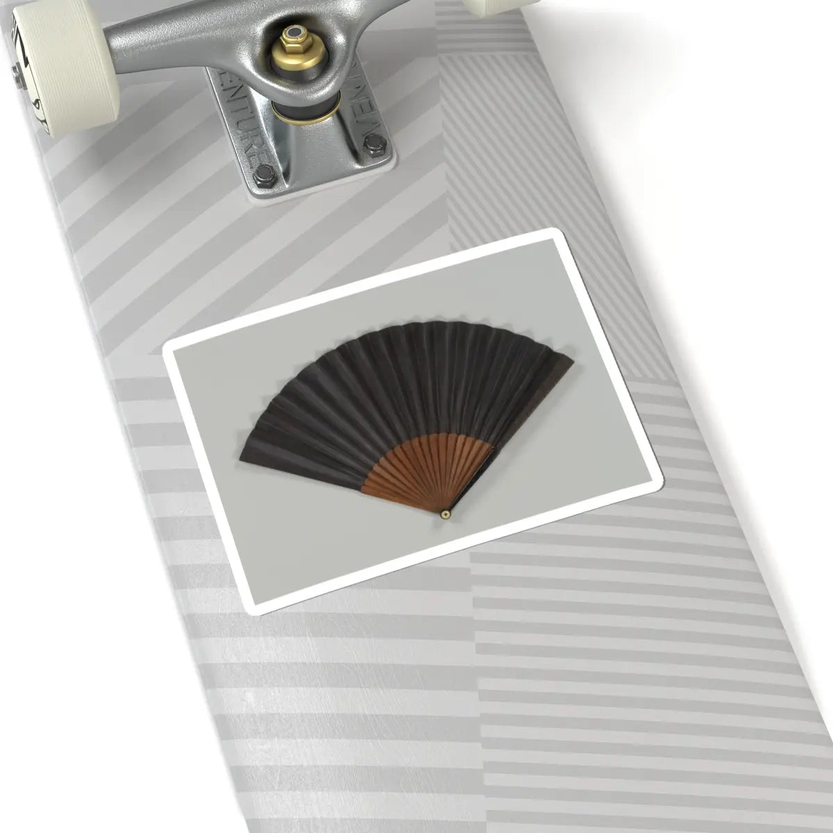 Unidentified artist - Folding fan - 19th century v2 - STICKER Vinyl Kiss-Cut Decal