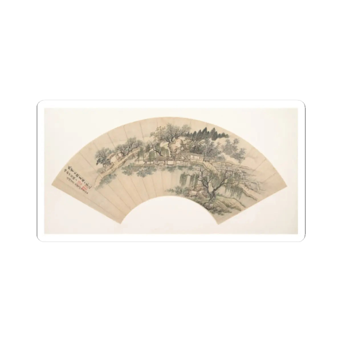 Unidentified artist - Gathering Water Chestnuts - 18th century or later, - STICKER Vinyl Kiss-Cut Decal