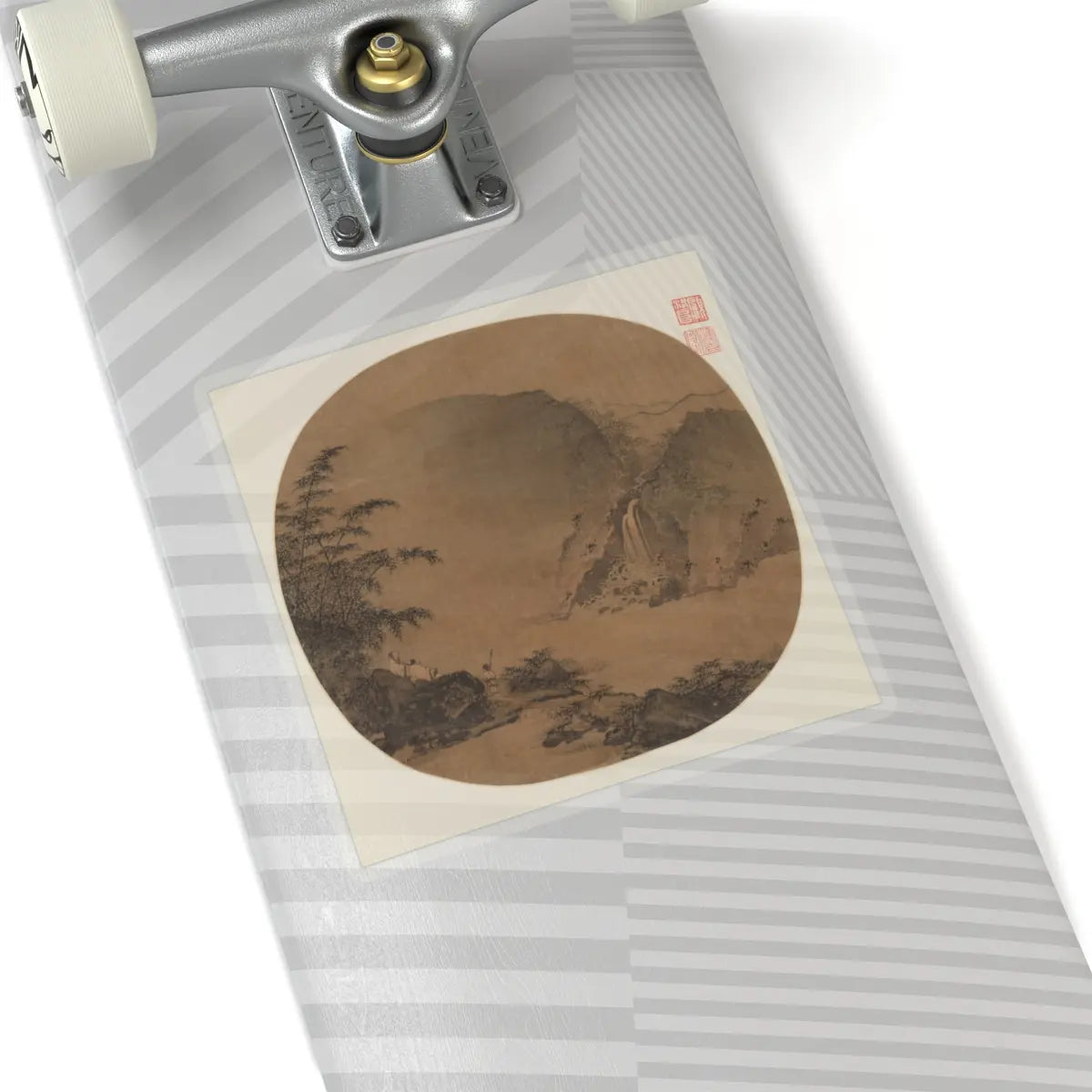 Unidentified artist - Gentlemen gazing at a waterfall - 13th century - STICKER Vinyl Kiss-Cut Decal