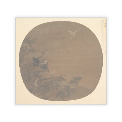 Unidentified artist - Gibbons Raiding an Egret's Nest - late 12th century - STICKER Vinyl Kiss-Cut Decal