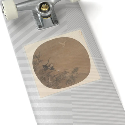 Unidentified artist - Gibbons Raiding an Egret's Nest - late 12th century - STICKER Vinyl Kiss-Cut Decal