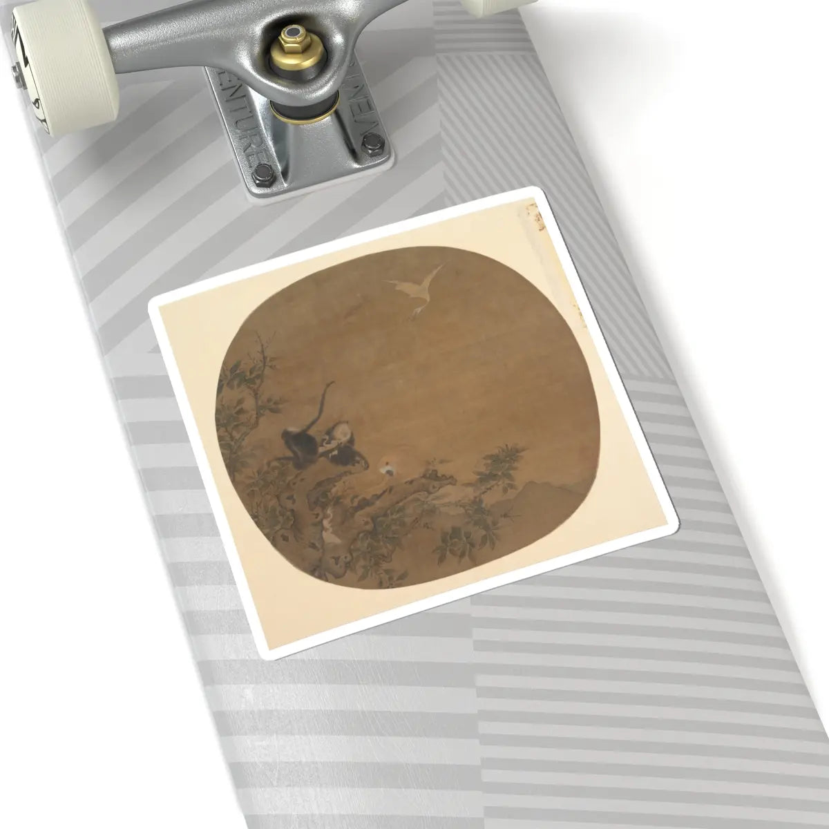 Unidentified artist - Gibbons Raiding an Egret's Nest - late 12th century - STICKER Vinyl Kiss-Cut Decal