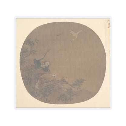 Unidentified artist - Gibbons Raiding an Egret's Nest - late 12th century - STICKER Vinyl Kiss-Cut Decal
