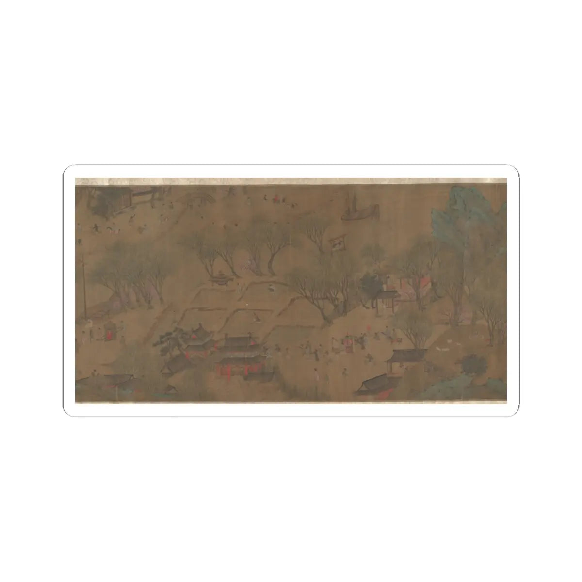 Unidentified artist - Going Upriver on the Qingming Festival - unknown v8 - STICKER Vinyl Kiss-Cut Decal