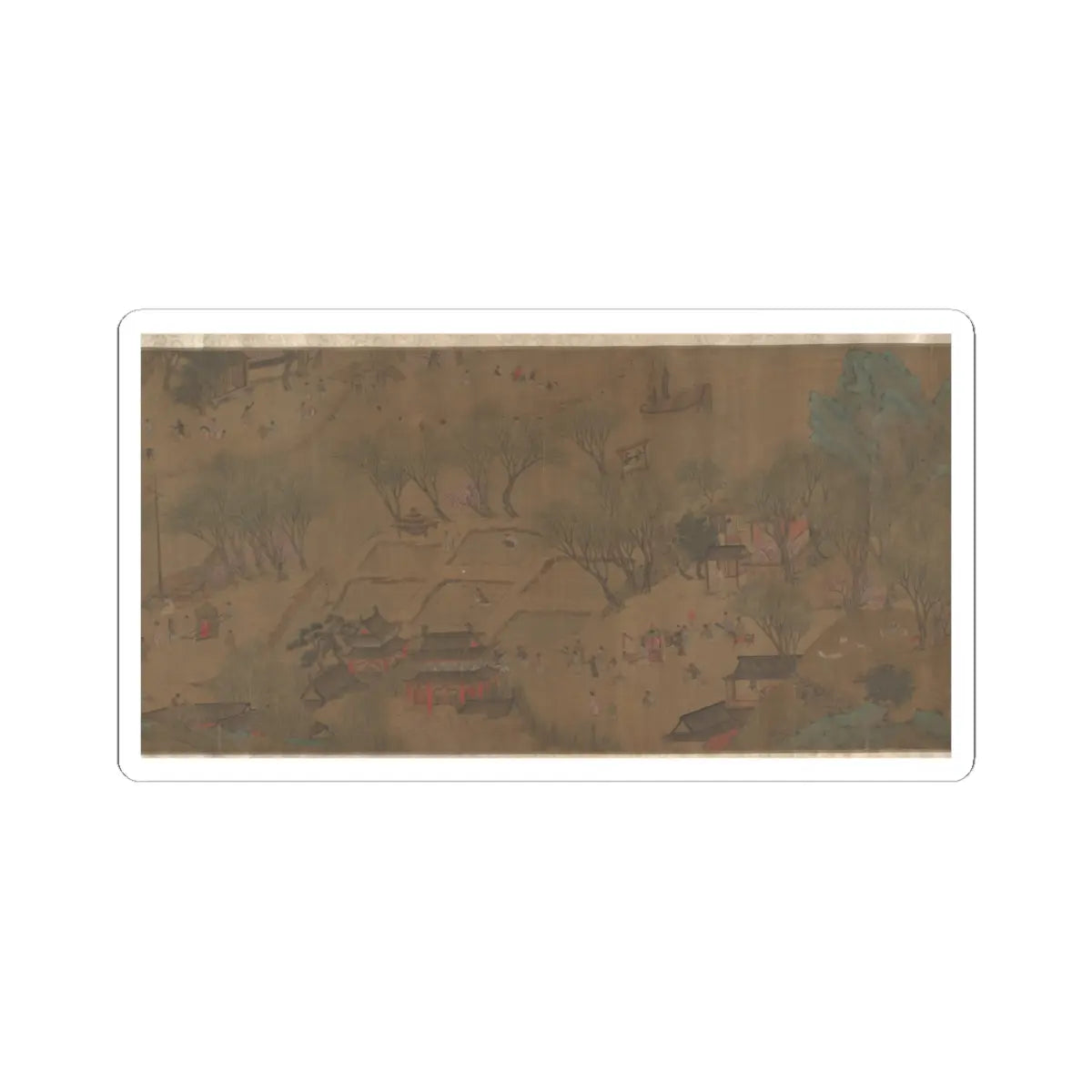 Unidentified artist - Going Upriver on the Qingming Festival - unknown v8 - STICKER Vinyl Kiss-Cut Decal