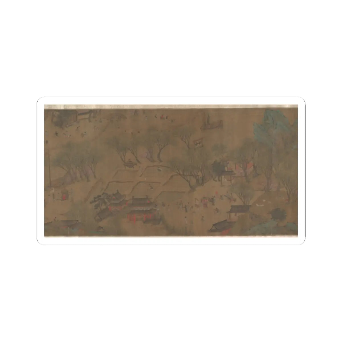 Unidentified artist - Going Upriver on the Qingming Festival - unknown v8 - STICKER Vinyl Kiss-Cut Decal