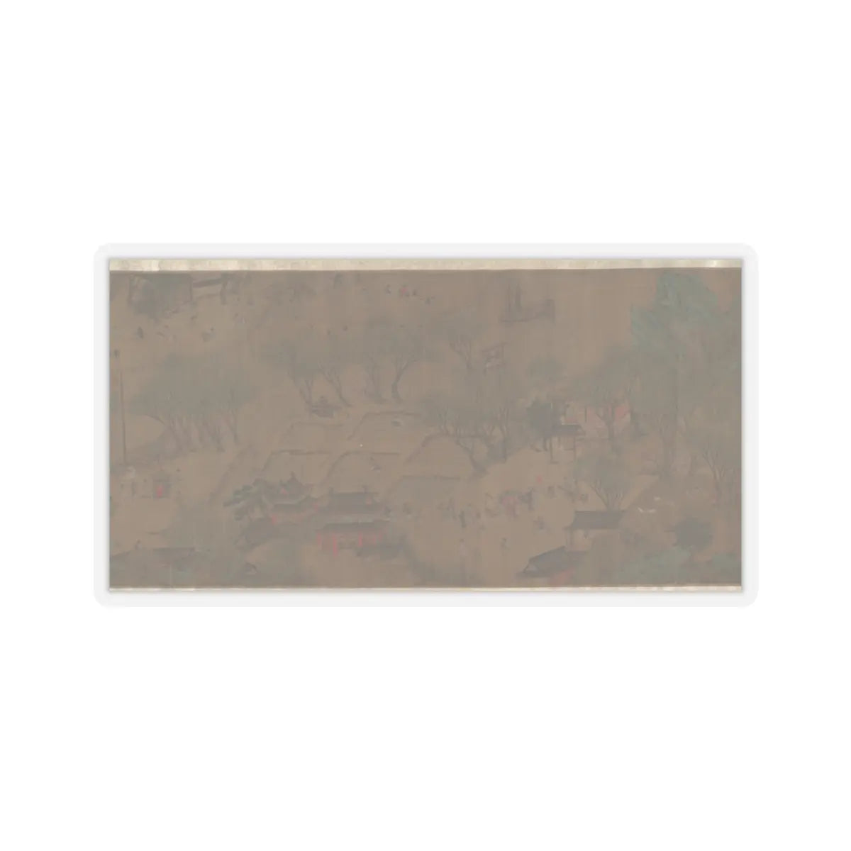 Unidentified artist - Going Upriver on the Qingming Festival - unknown v8 - STICKER Vinyl Kiss-Cut Decal