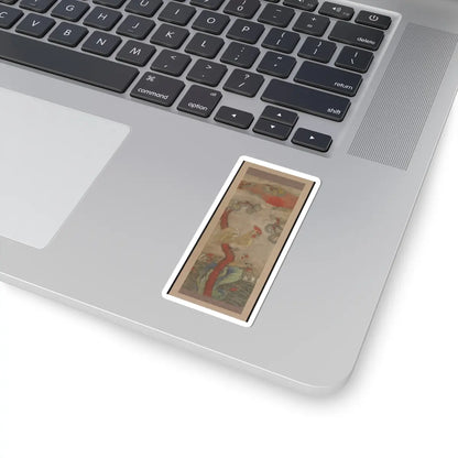 Unidentified artist - Golden Rooster and Hen - 19th century v1 - STICKER Vinyl Kiss-Cut Decal