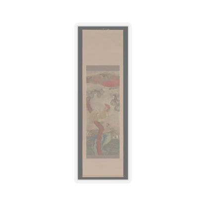 Unidentified artist - Golden Rooster and Hen - 19th century v2 - STICKER Vinyl Kiss-Cut Decal