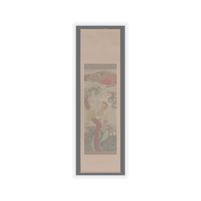 Unidentified artist - Golden Rooster and Hen - 19th century v2 - STICKER Vinyl Kiss-Cut Decal