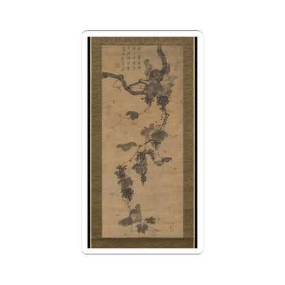 Unidentified artist - Grapevine and Squirrels - early 19th century v1 - STICKER Vinyl Kiss-Cut Decal