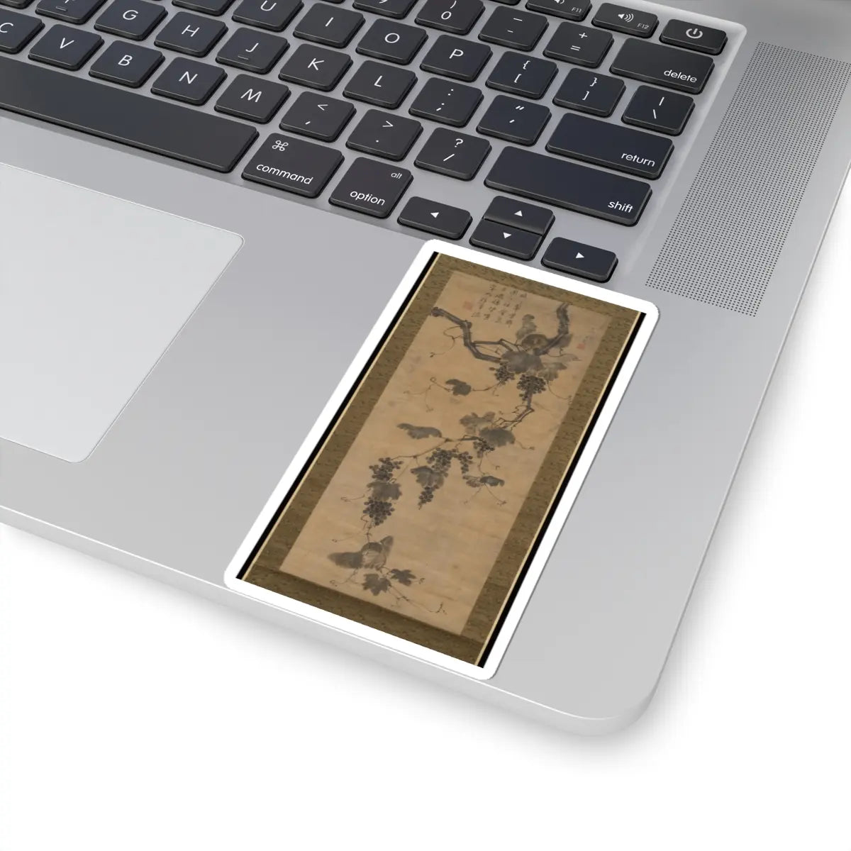 Unidentified artist - Grapevine and Squirrels - early 19th century v1 - STICKER Vinyl Kiss-Cut Decal