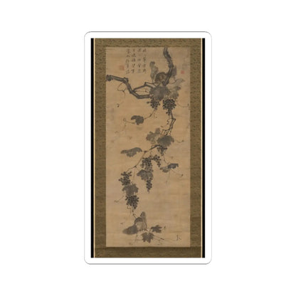 Unidentified artist - Grapevine and Squirrels - early 19th century v1 - STICKER Vinyl Kiss-Cut Decal