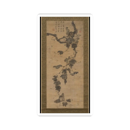 Unidentified artist - Grapevine and Squirrels - early 19th century v1 - STICKER Vinyl Kiss-Cut Decal