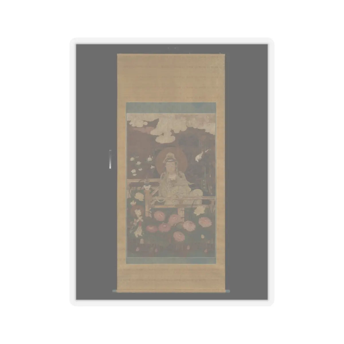 Unidentified artist - Guanyin as the Nine-Lotus Bodhisattva - 1593 v2 - STICKER Vinyl Kiss-Cut Decal