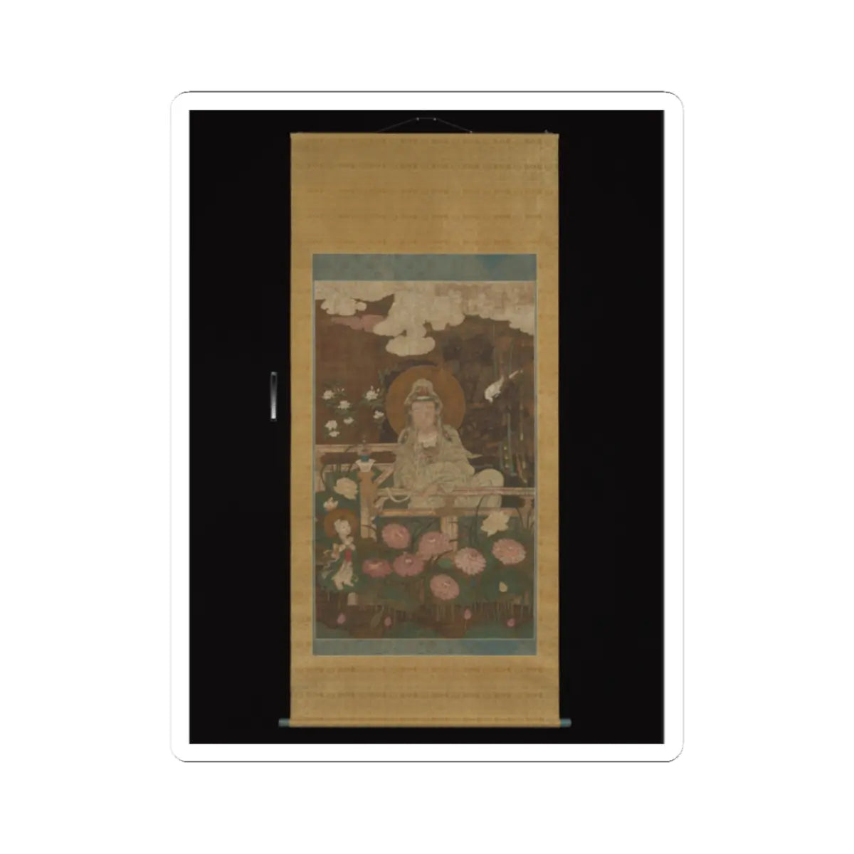 Unidentified artist - Guanyin as the Nine-Lotus Bodhisattva - 1593 v2 - STICKER Vinyl Kiss-Cut Decal