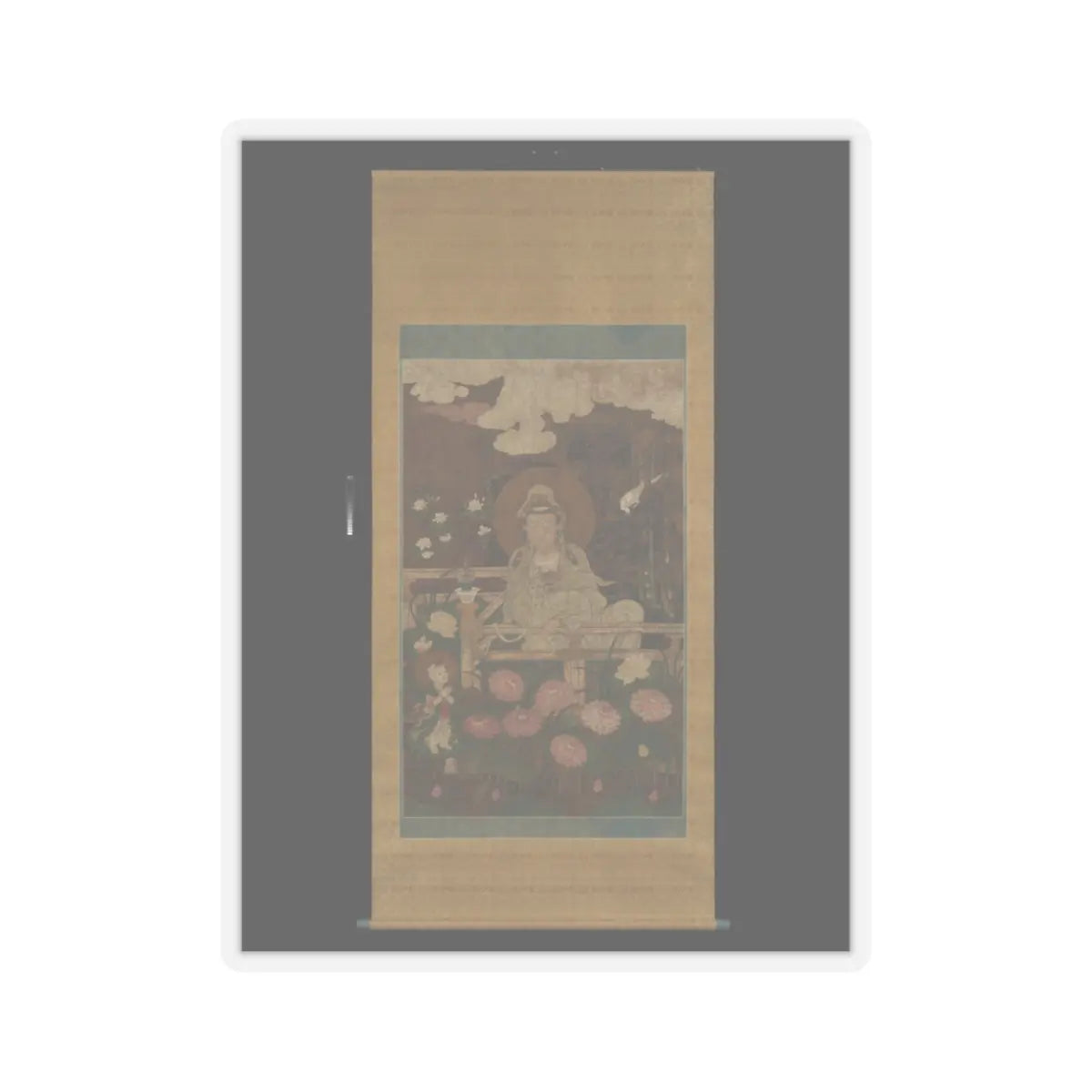 Unidentified artist - Guanyin as the Nine-Lotus Bodhisattva - 1593 v2 - STICKER Vinyl Kiss-Cut Decal