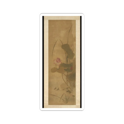 Unidentified artist - Herons in a Lotus Pond - unknown v1 - STICKER Vinyl Kiss-Cut Decal