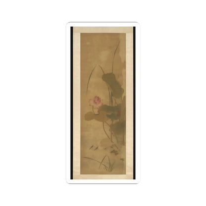 Unidentified artist - Herons in a Lotus Pond - unknown v1 - STICKER Vinyl Kiss-Cut Decal
