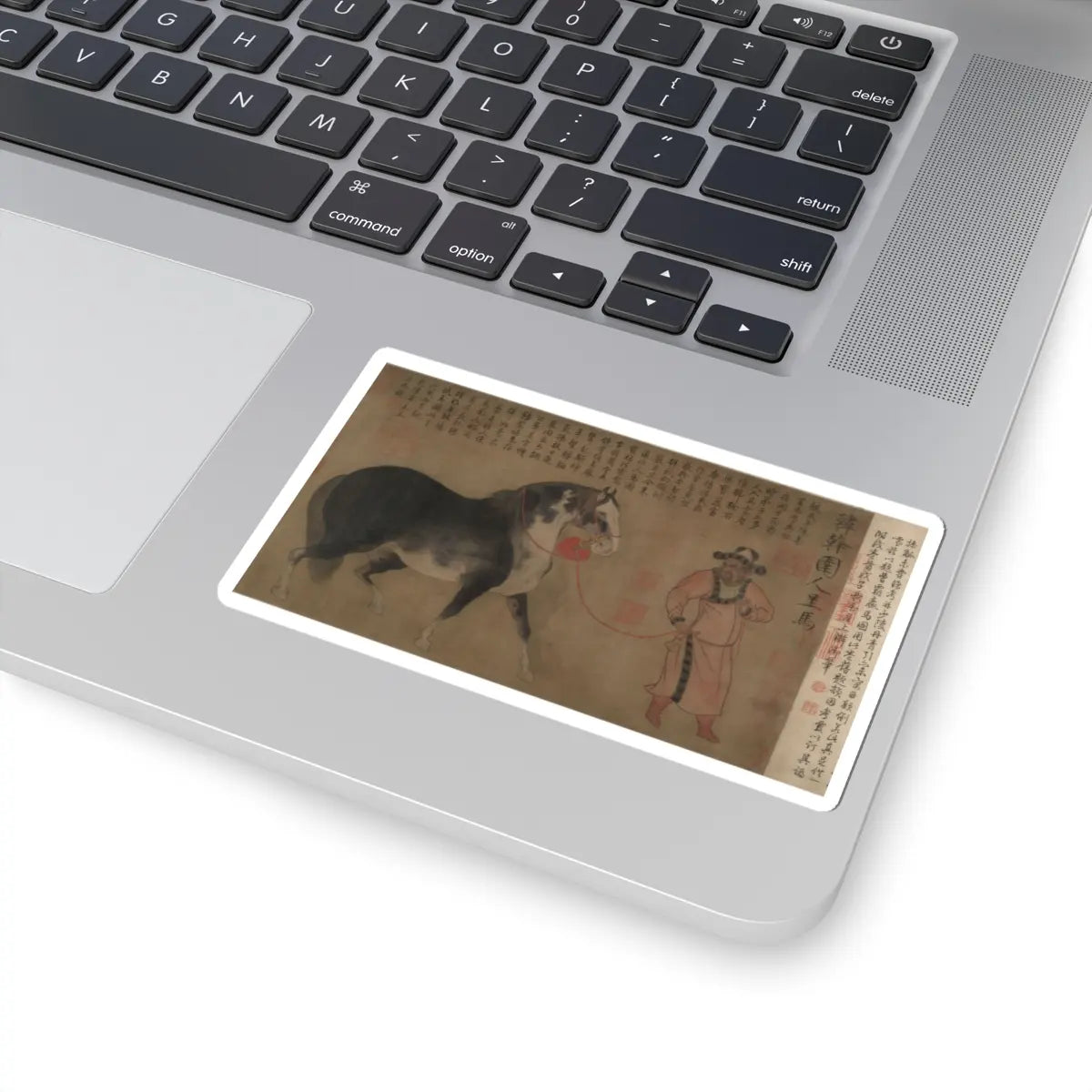 Unidentified artist - Horse and groom - 16th century v1 - STICKER Vinyl Kiss-Cut Decal