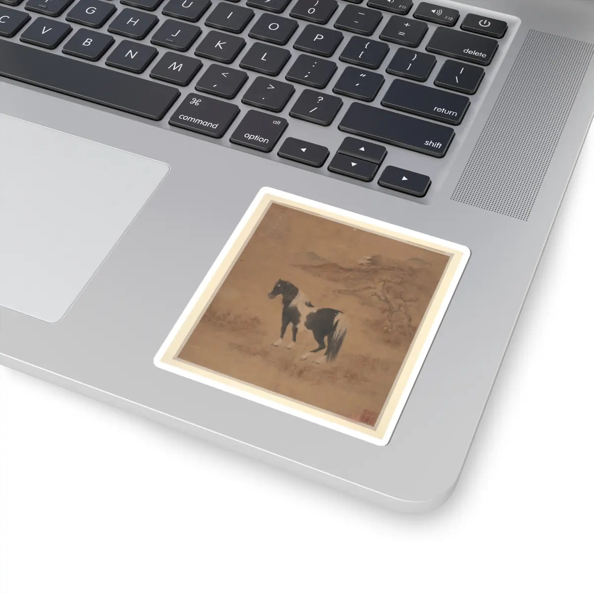 Unidentified artist - Horse and Landscape - unknown - STICKER Vinyl Kiss-Cut Decal