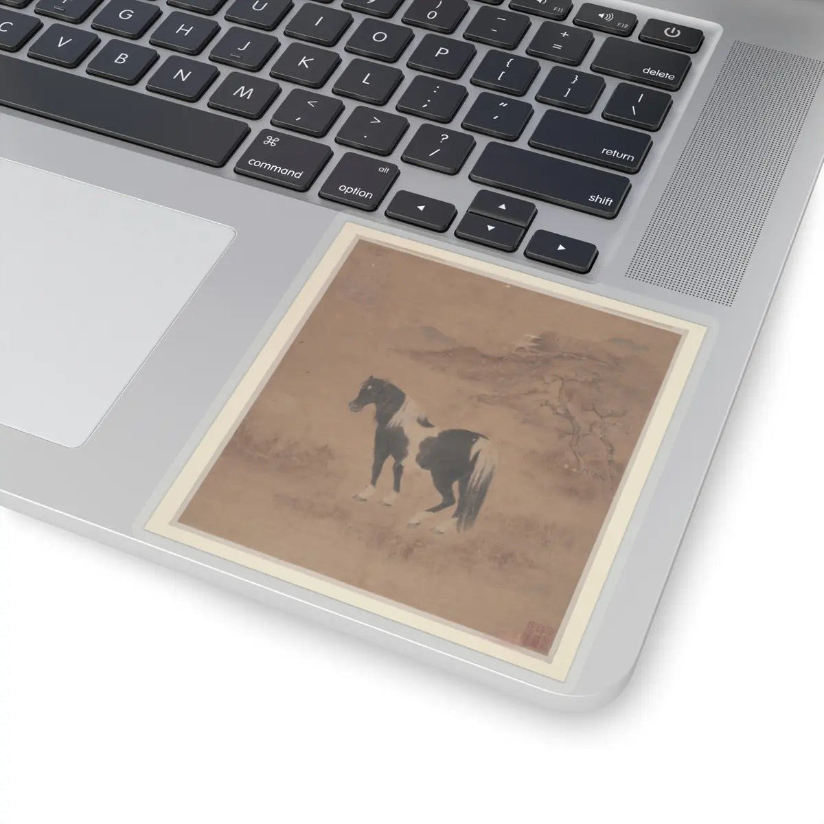 Unidentified artist - Horse and Landscape - unknown - STICKER Vinyl Kiss-Cut Decal