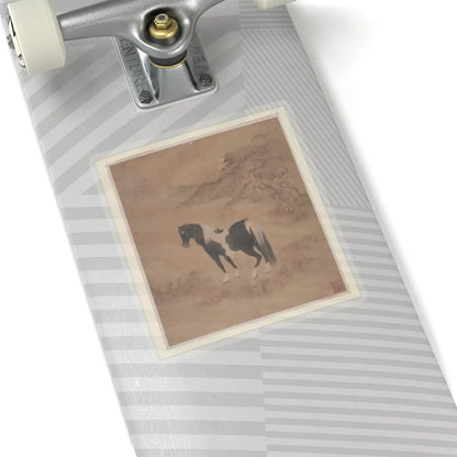 Unidentified artist - Horse and Landscape - unknown - STICKER Vinyl Kiss-Cut Decal
