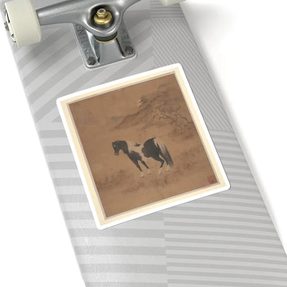 Unidentified artist - Horse and Landscape - unknown - STICKER Vinyl Kiss-Cut Decal
