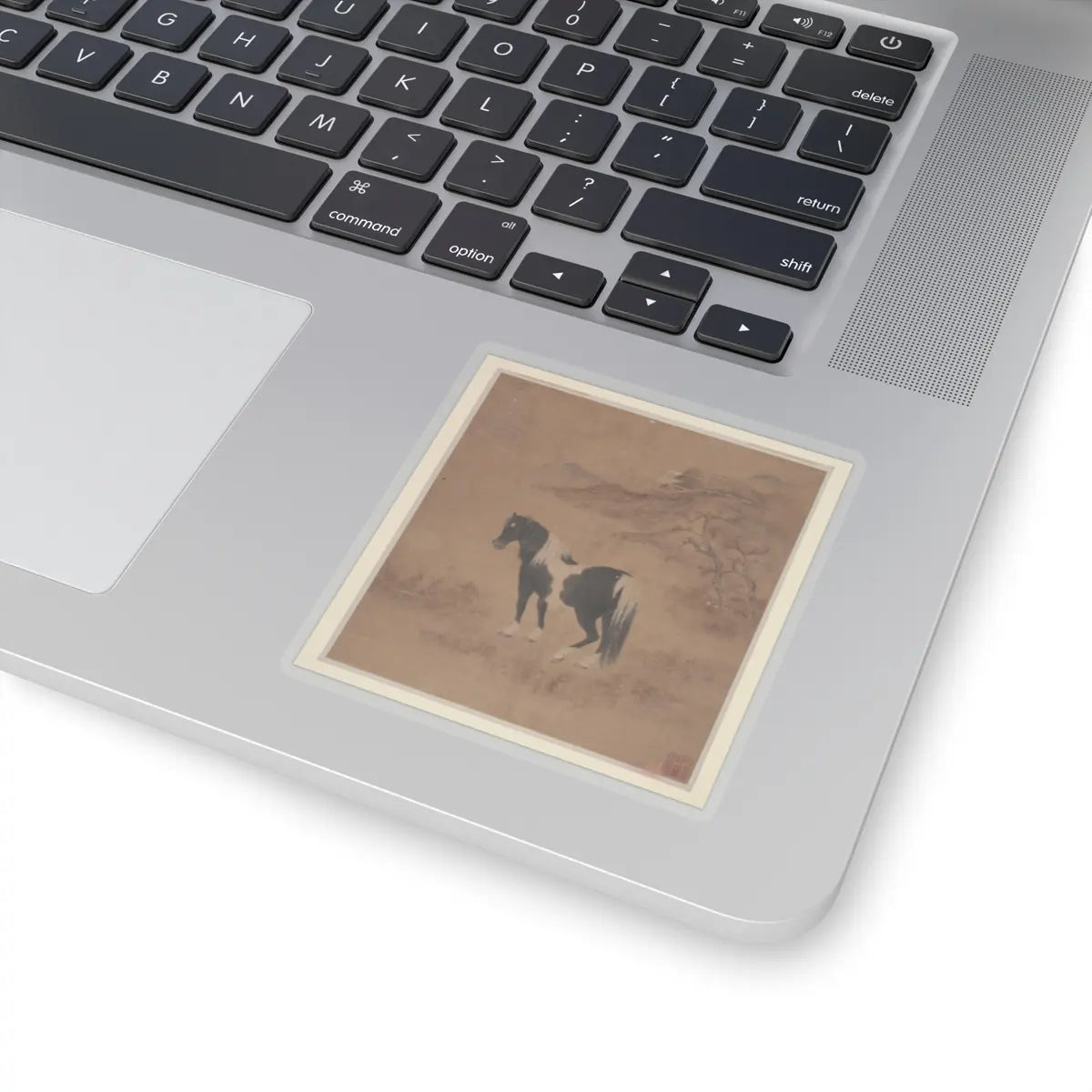 Unidentified artist - Horse and Landscape - unknown - STICKER Vinyl Kiss-Cut Decal