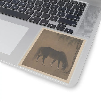 Unidentified artist - Horse and willow tree - early 15th century() - STICKER Vinyl Kiss-Cut Decal