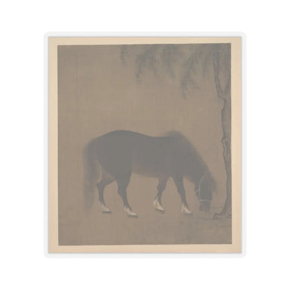 Unidentified artist - Horse and willow tree - early 15th century() - STICKER Vinyl Kiss-Cut Decal