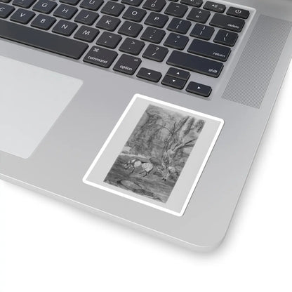 Unidentified artist - Horse, Groom, and Falcon - 17th century - STICKER Vinyl Kiss-Cut Decal