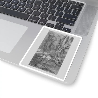 Unidentified artist - Horse, Groom, and Falcon - 17th century - STICKER Vinyl Kiss-Cut Decal