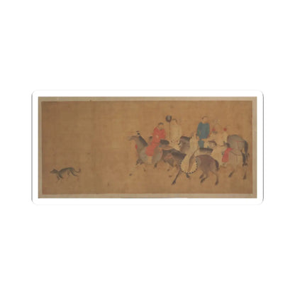 Unidentified artist - Horsemen with Dog - unknown - STICKER Vinyl Kiss-Cut Decal