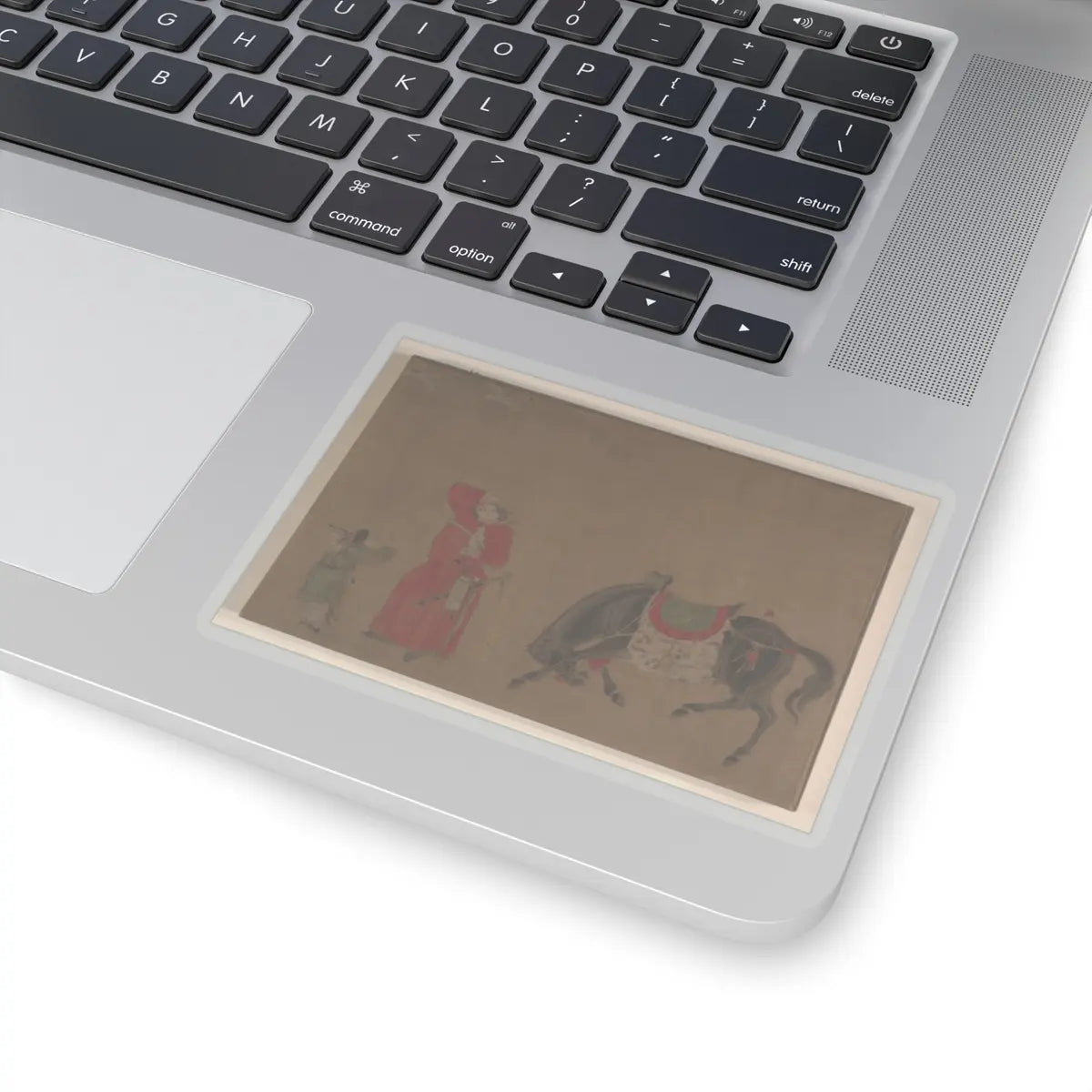 Unidentified artist - Hunter and Wild Geese - unknown - STICKER Vinyl Kiss-Cut Decal