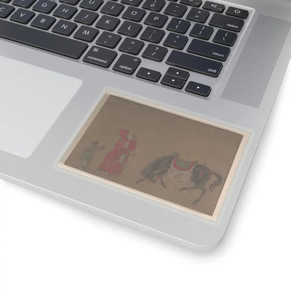 Unidentified artist - Hunter and Wild Geese - unknown - STICKER Vinyl Kiss-Cut Decal