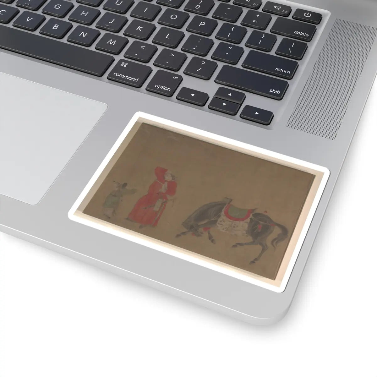 Unidentified artist - Hunter and Wild Geese - unknown - STICKER Vinyl Kiss-Cut Decal