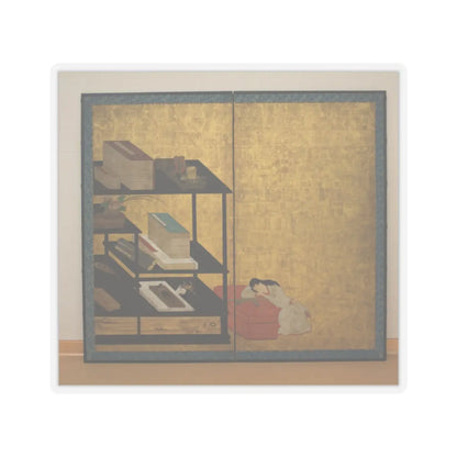 Unidentified artist - Interior Scene with Books and Writing Implements - early to mid-17th century - STICKER Vinyl Kiss-Cut Decal