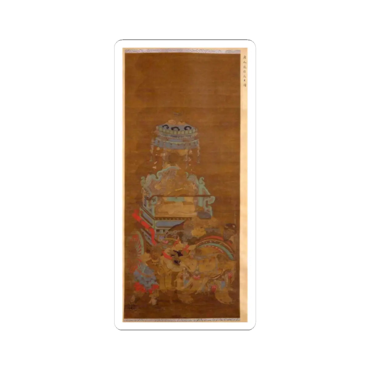 Unidentified artist - Journey of the Tianwang (Devaradja) - 16th–17th century - STICKER Vinyl Kiss-Cut Decal