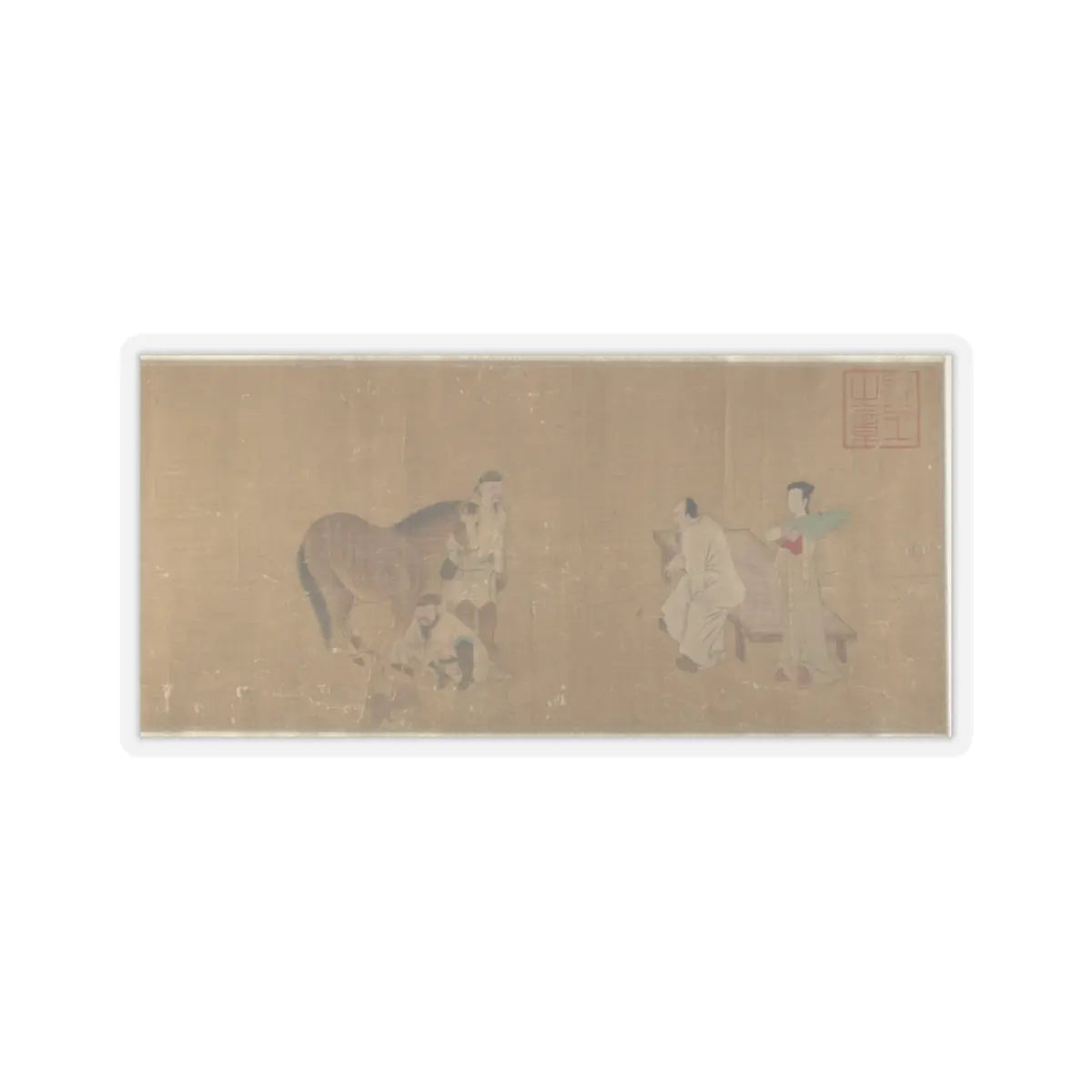 Unidentified artist - Judging a Horse - unknown v1 - STICKER Vinyl Kiss-Cut Decal