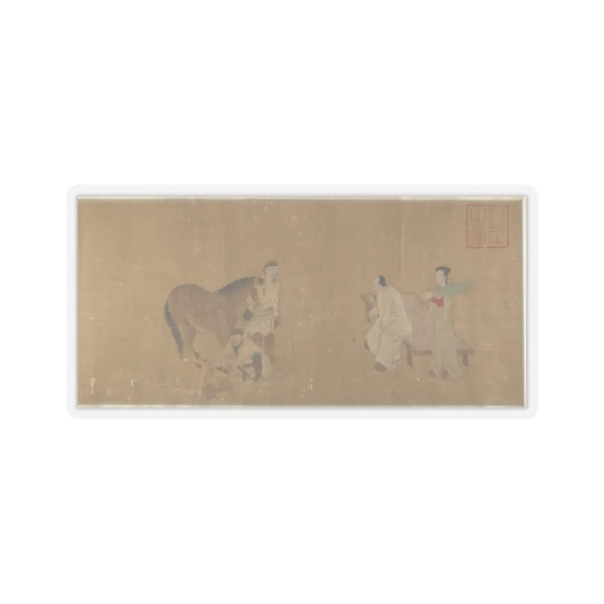 Unidentified artist - Judging a Horse - unknown v1 - STICKER Vinyl Kiss-Cut Decal