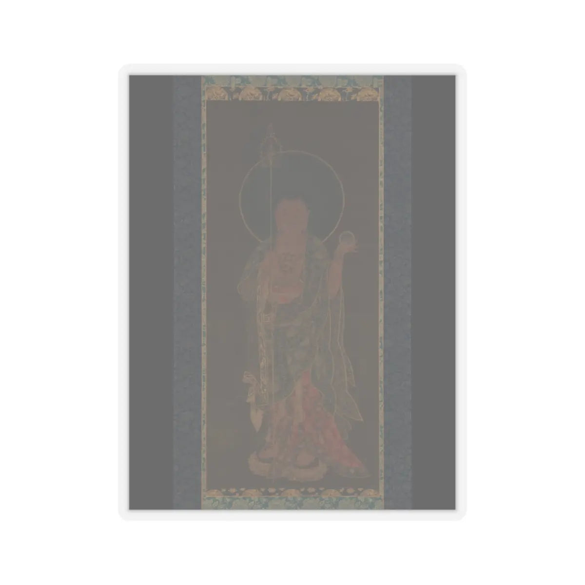 Unidentified artist - Kshitigarbha - first half of the 14th century v1 - STICKER Vinyl Kiss-Cut Decal