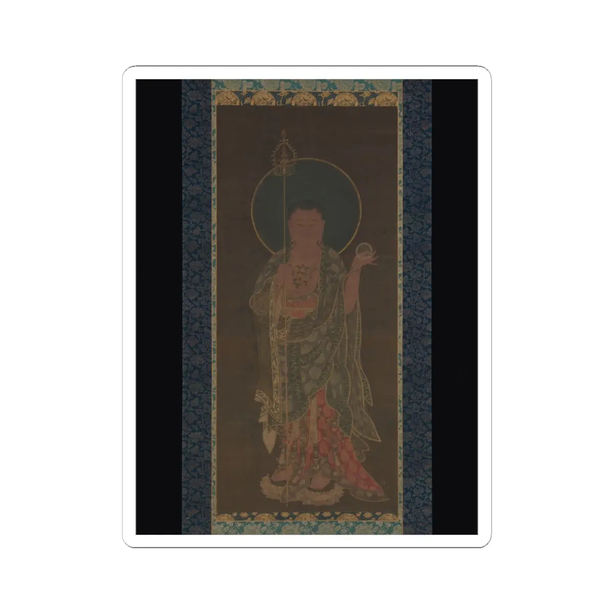 Unidentified artist - Kshitigarbha - first half of the 14th century v1 - STICKER Vinyl Kiss-Cut Decal