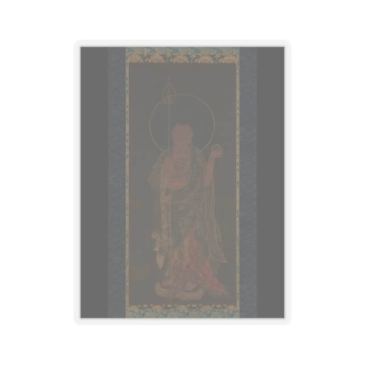 Unidentified artist - Kshitigarbha - first half of the 14th century v1 - STICKER Vinyl Kiss-Cut Decal