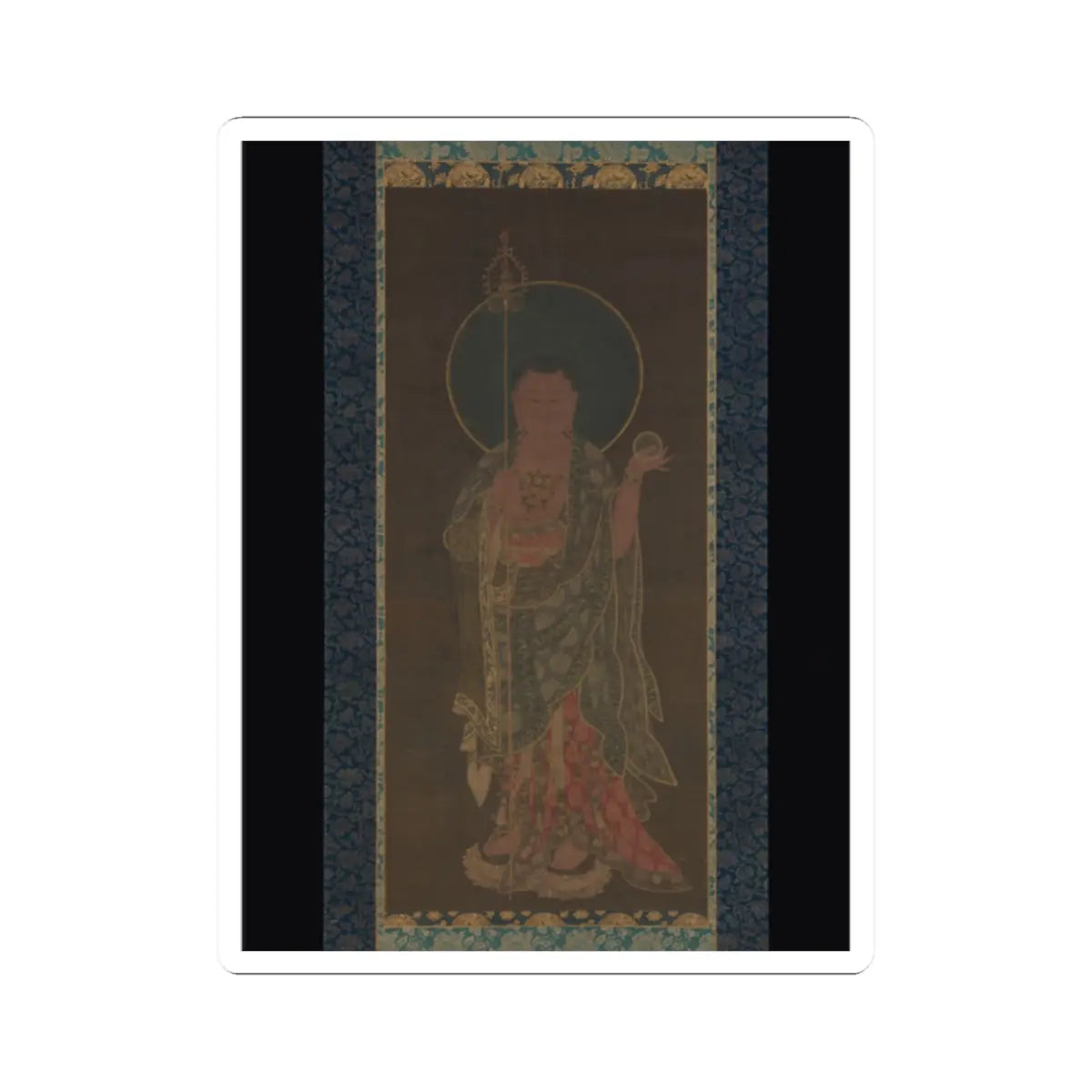 Unidentified artist - Kshitigarbha - first half of the 14th century v1 - STICKER Vinyl Kiss-Cut Decal